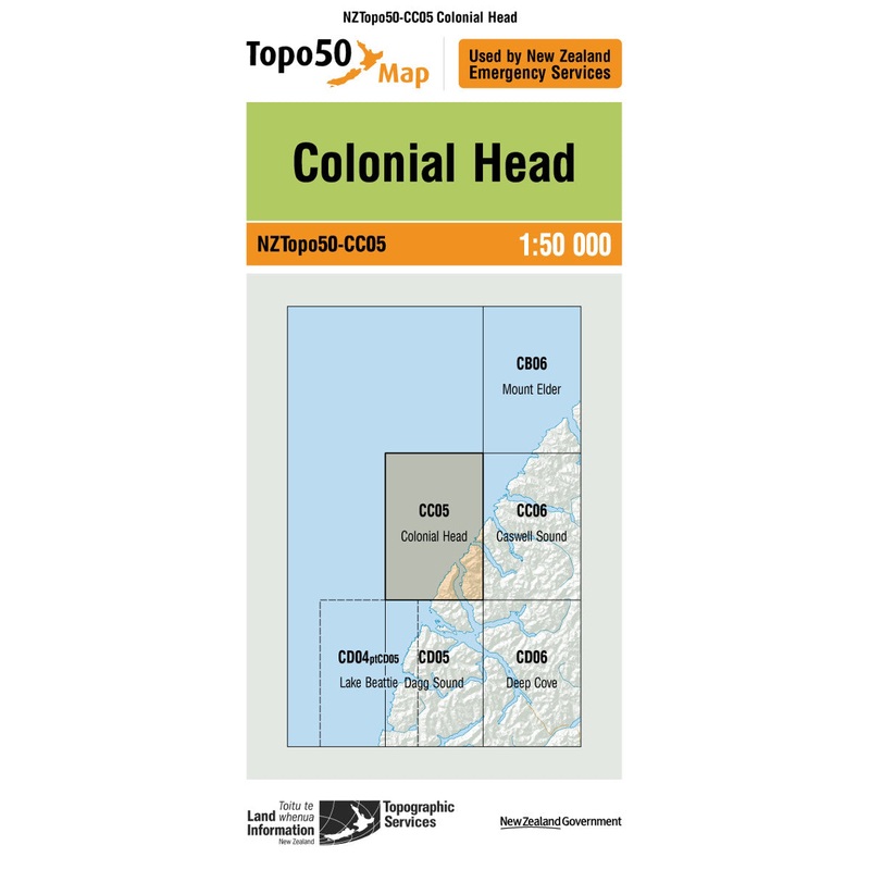 NZ Topo 50 Map CC05 Colonial Head