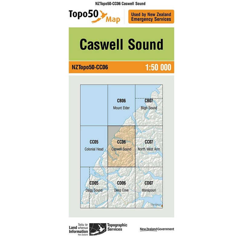 NZ Topo 50 Map CC06 Caswell Sound