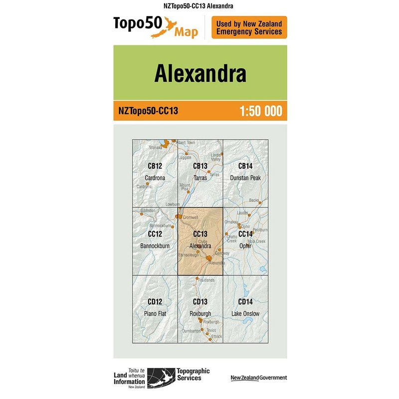 NZ Topo 50 Map CC13 Alexandra