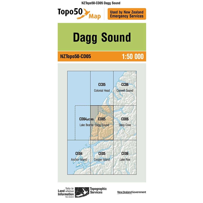 NZ Topo 50 Map CD05 Dagg Sound