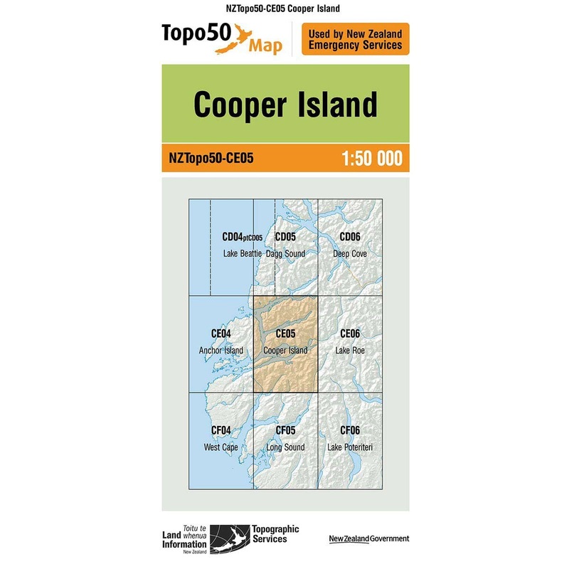 NZ Topo 50 Map CE05 Cooper Island