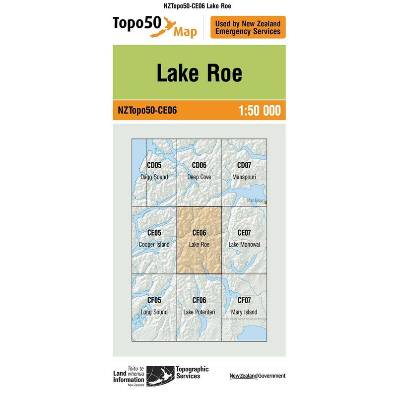 NZ Topo 50 Map CE06 Lake Roe