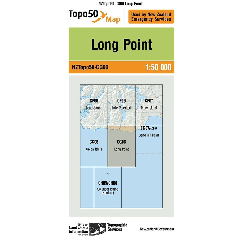 NZ Topo 50 Map CG06 Long Point