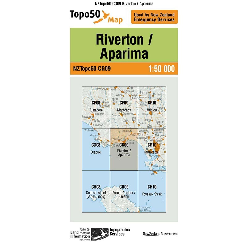 NZ Topo 50 Map CG09 Riverton / Aparima