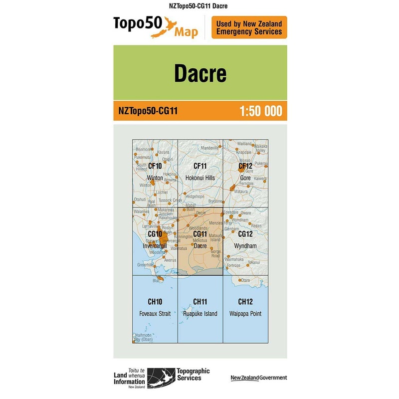 NZ Topo 50 Map CG11 Dacre