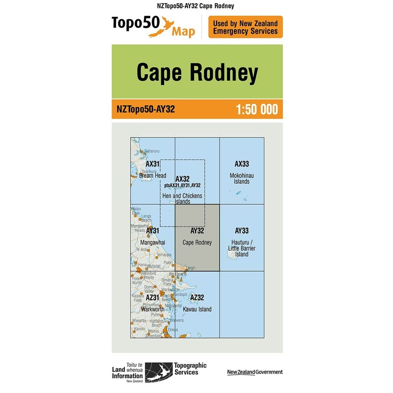 NZ Topo 50 Map AY32 Cape Rodney