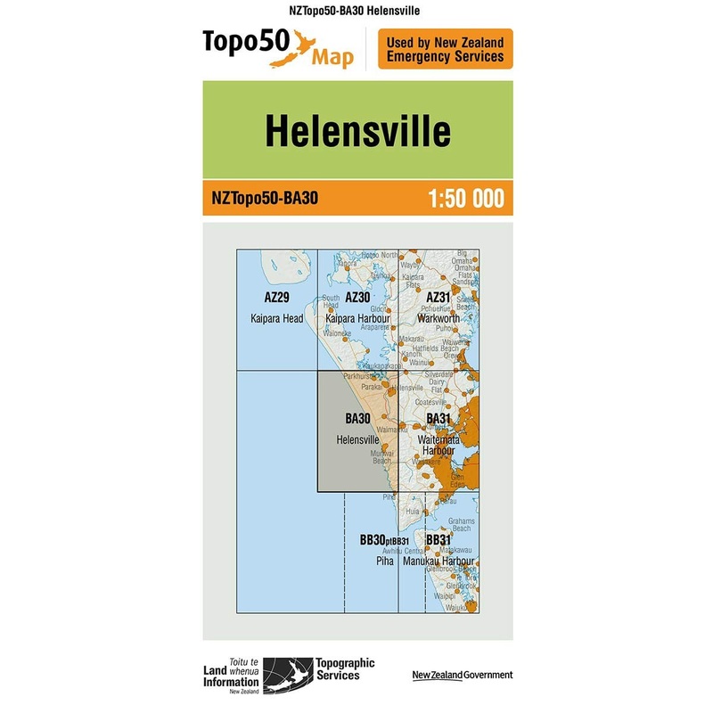 NZ Topo 50 Map BA30 Helensville