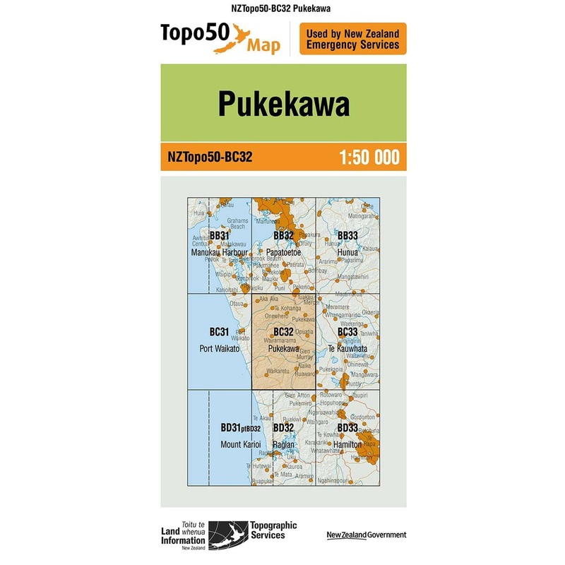 NZ Topo 50 Map BC32 Pukekawa
