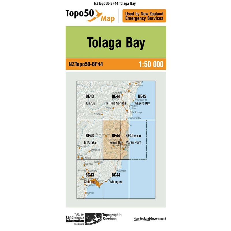 NZ Topo 50 Map BF44 Tolaga Bay