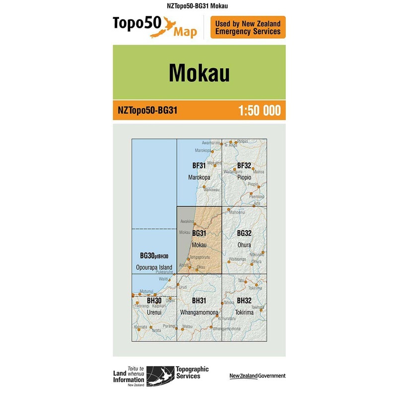 NZ Topo 50 Map BG31 Mokau