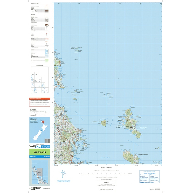 NZ Topo 250 Map 03 - Warkworth