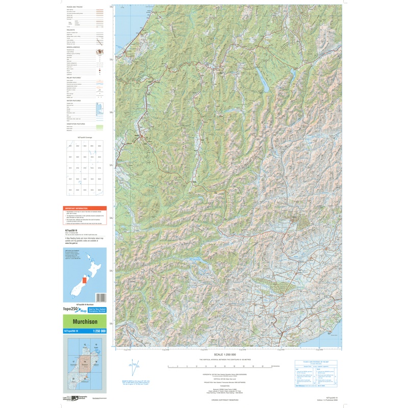 NZ Topo 250 Map 18 - Murchison