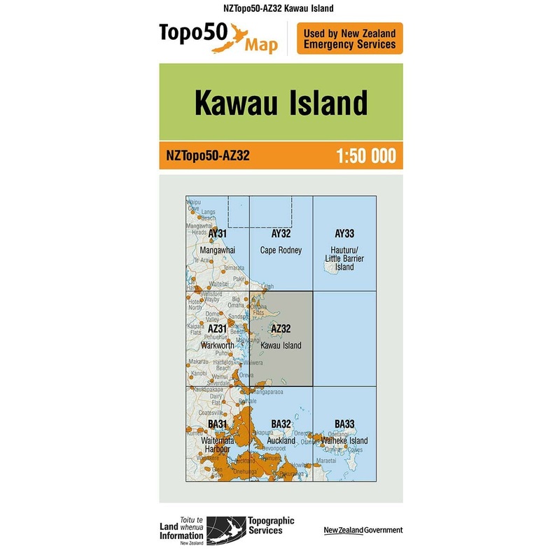 NZ Topo 50 Map AZ32 Kawau Island