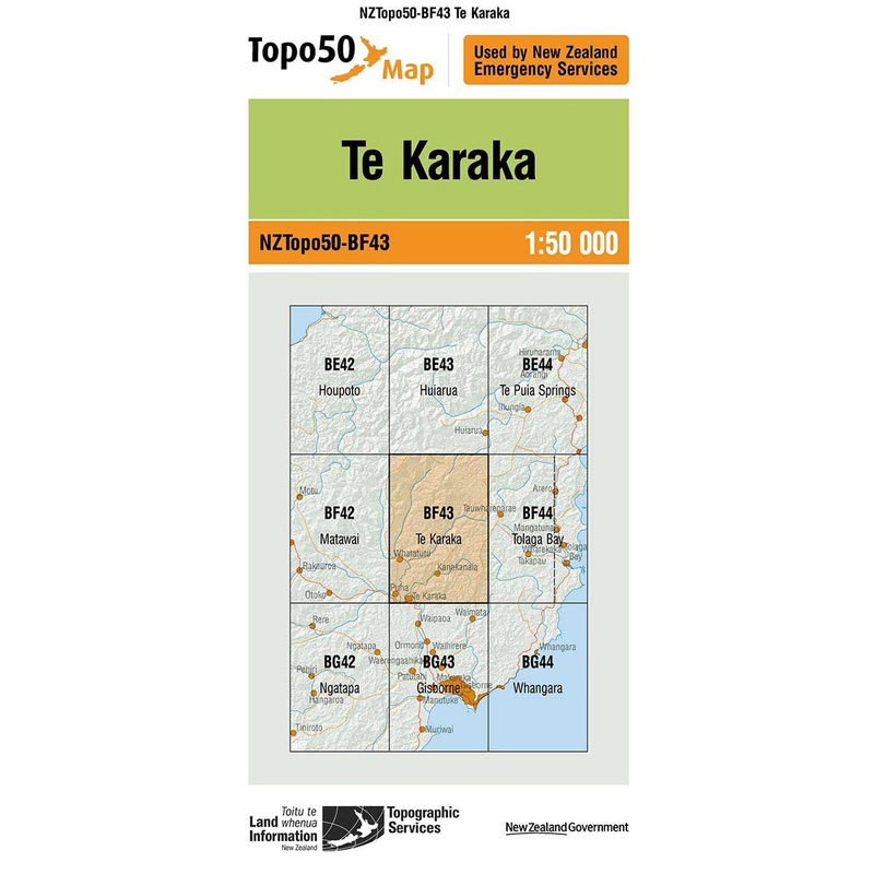 NZ Topo 50 Map BF43 Te Karaka