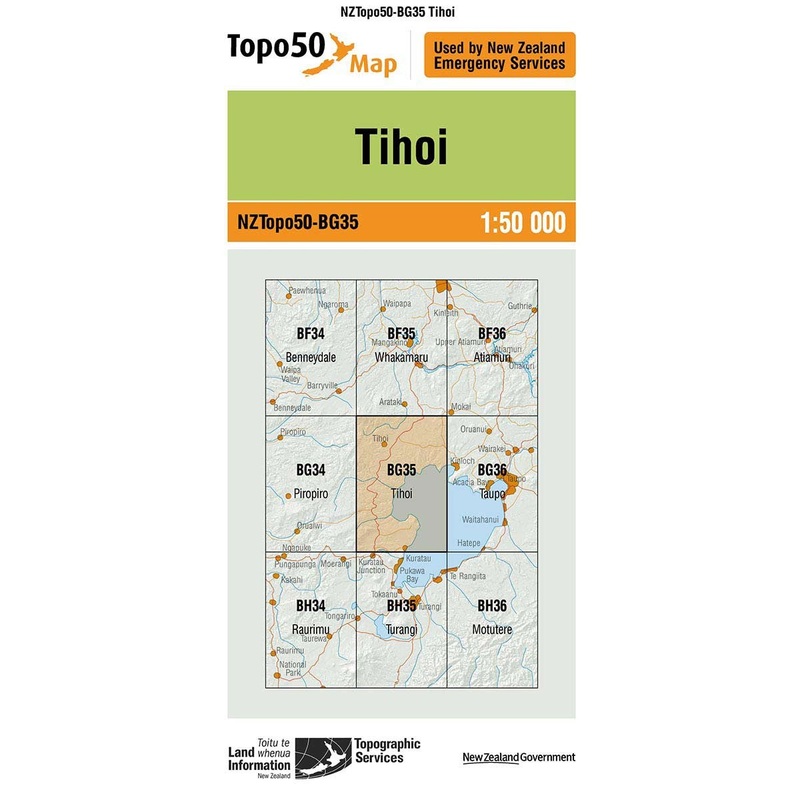NZ Topo 50 Map BG35 Tihoi