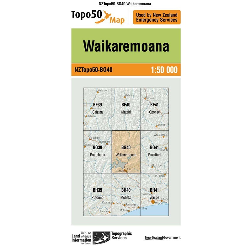 NZ Topo 50 Map BG40 Waikaremoana
