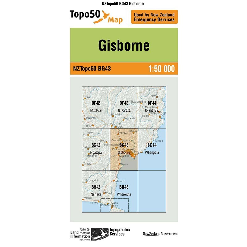 NZ Topo 50 Map BG43 Gisborne