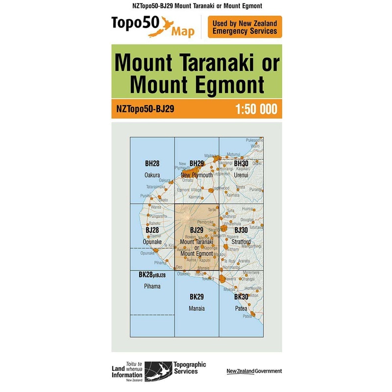 NZ Topo 50 Map BJ29 Mt Taranaki/Egmont