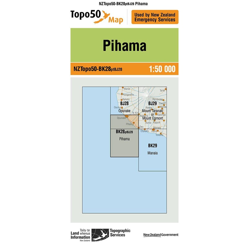 NZ Topo 50 Map BK28 Pihama