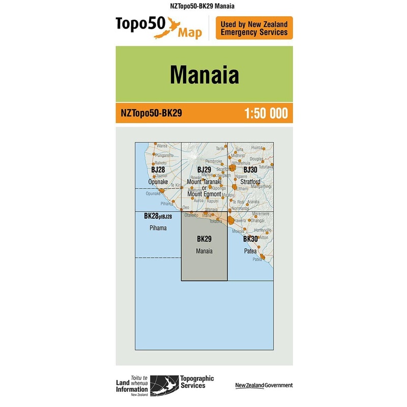 NZ Topo 50 Map BK29 Manaia