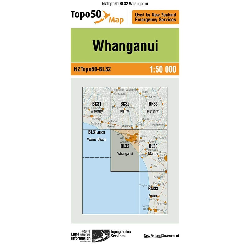 NZ Topo 50 Map BL32 Wanganui