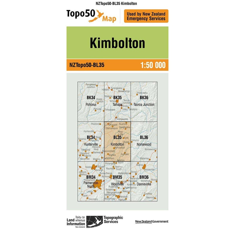 NZ Topo 50 Map BL35 Kimbolton