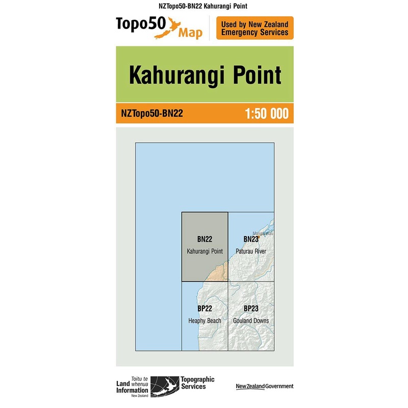 NZ Topo 50 Map BN22 Kahurangi Point