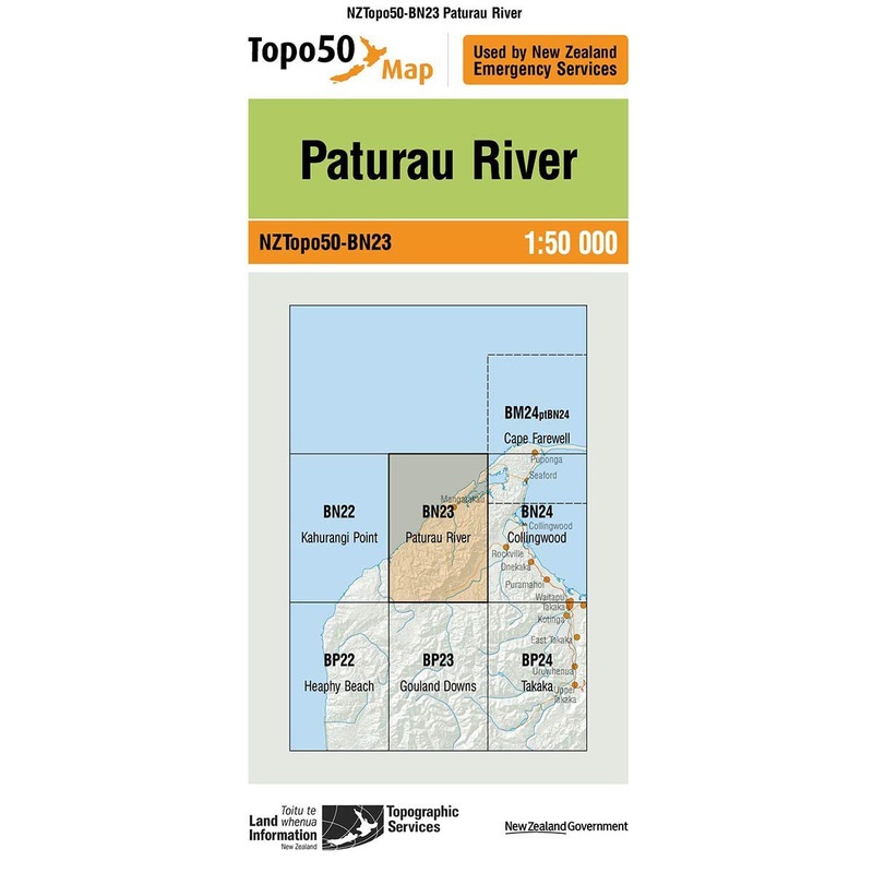 NZ Topo 50 Map BN23 Paturau River