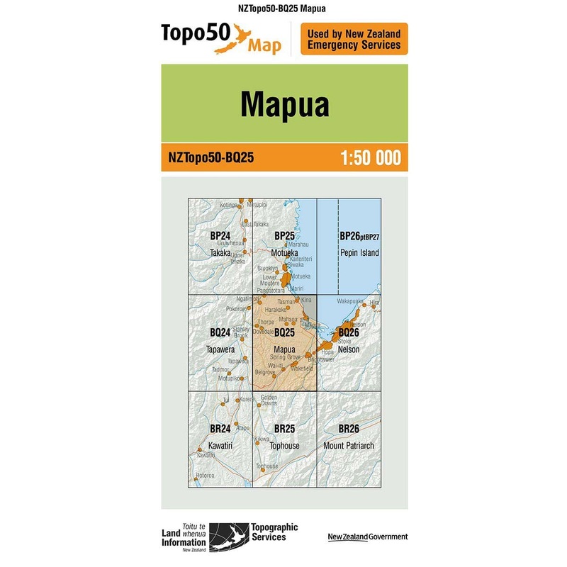 NZ Topo 50 Map BQ25 Mapua