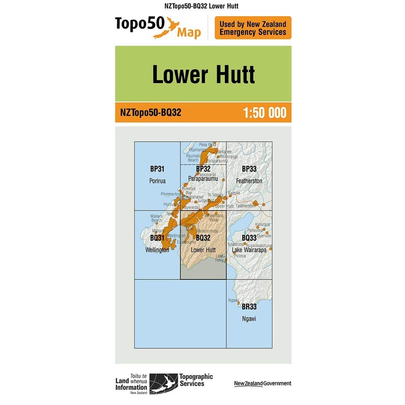 NZ Topo 50 Map BQ32 Lower Hutt