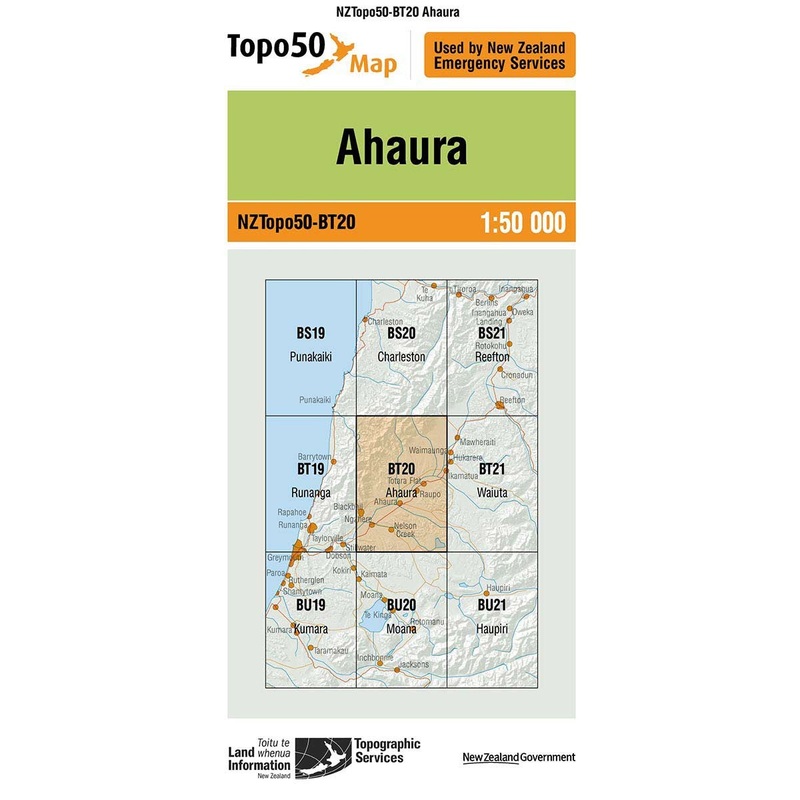 NZ Topo 50 Map BT20 Ahaura