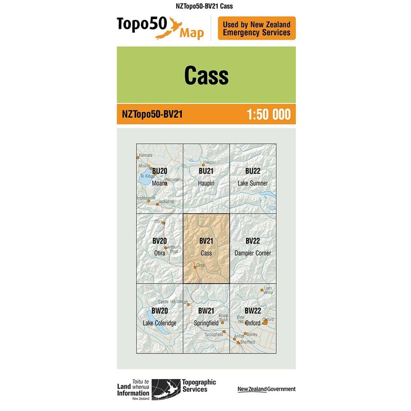 NZ Topo 50 Map BV21 Cass