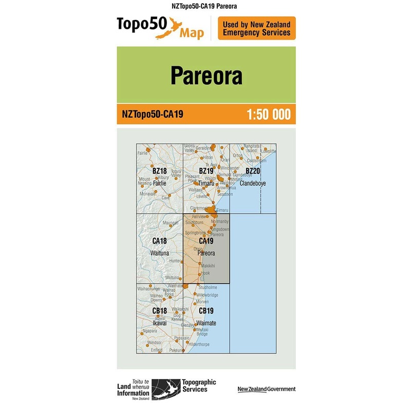 NZ Topo 50 Map CA19 Pareora