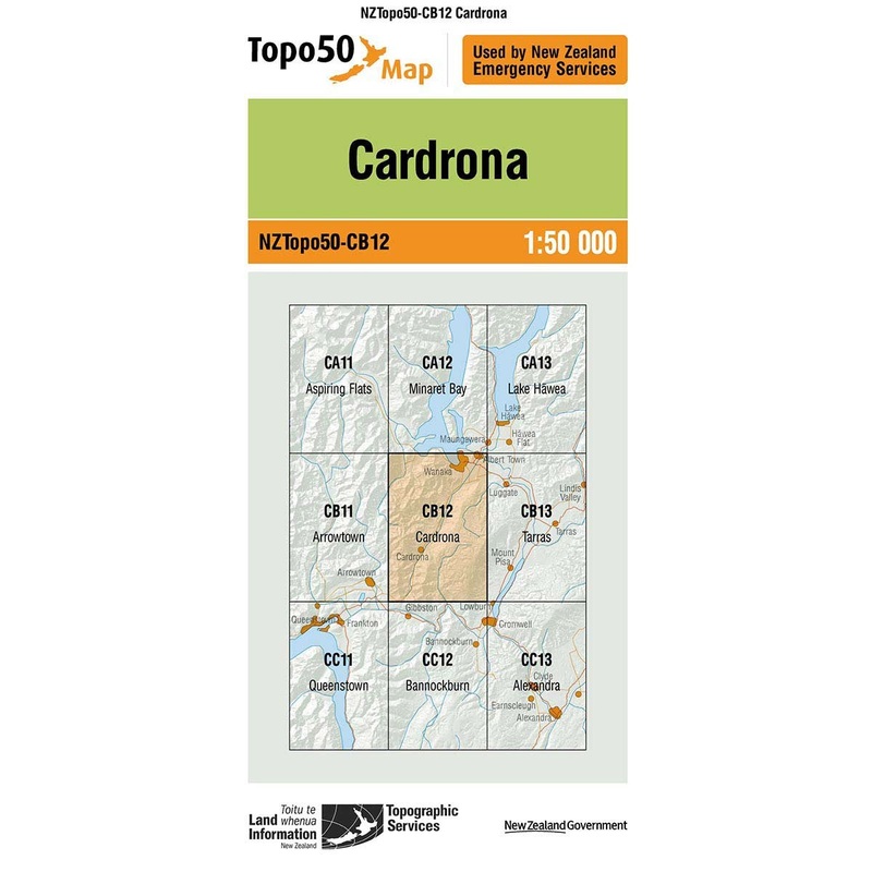 NZ Topo 50 Map CB12 Cardrona