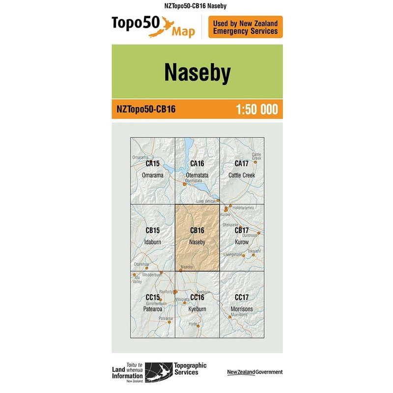 NZ Topo 50 Map CB16 Naseby