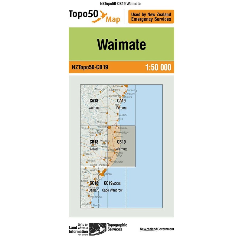 NZ Topo 50 Map CB19 Waimate