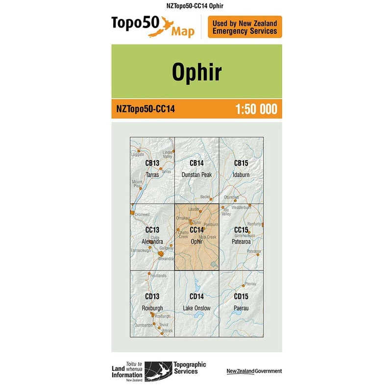 NZ Topo 50 Map CC14 Ophir