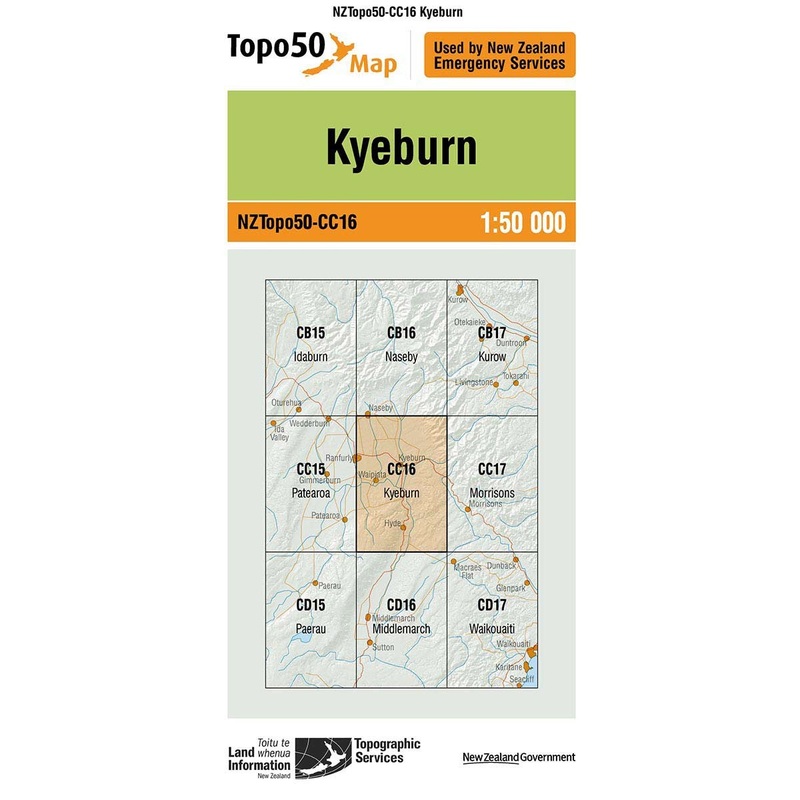 NZ Topo 50 Map CC16 Kyeburn