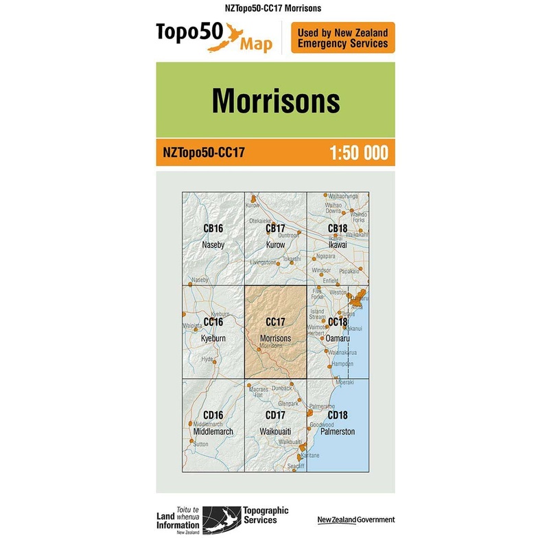 NZ Topo 50 Map CC17 Morrisons