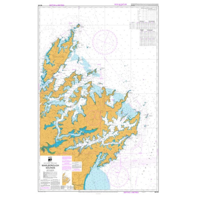 LINZ Hydrograpic Chart #615 - Marlborough Sounds