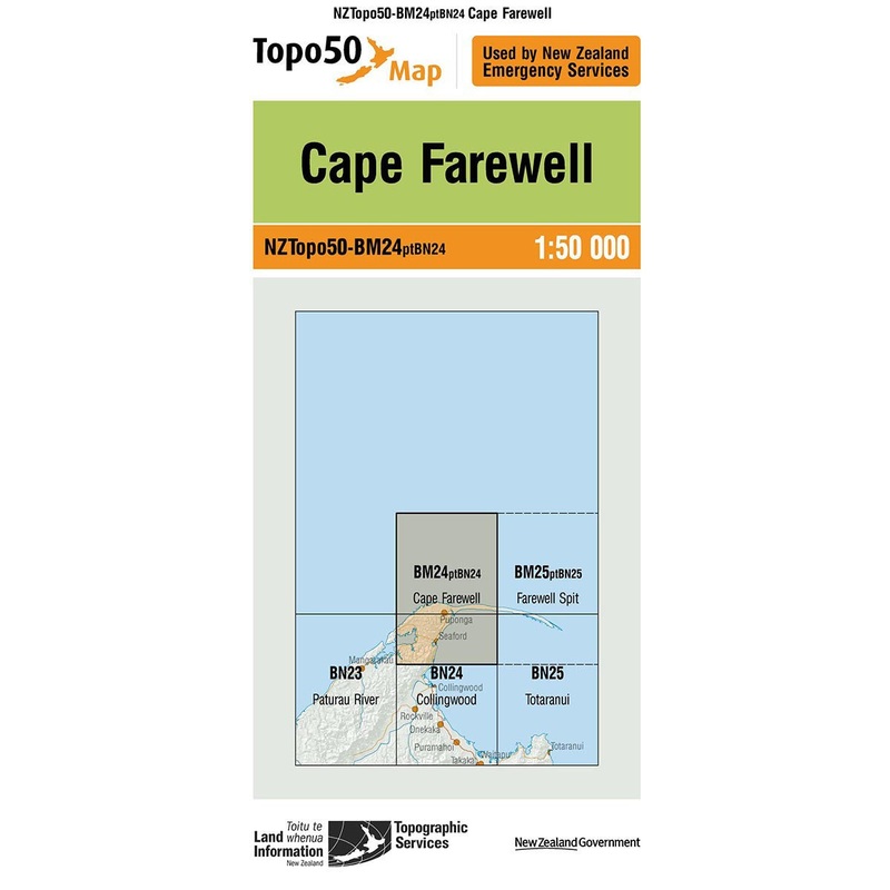 NZ Topo 50 Map BM24 Cape Farewell