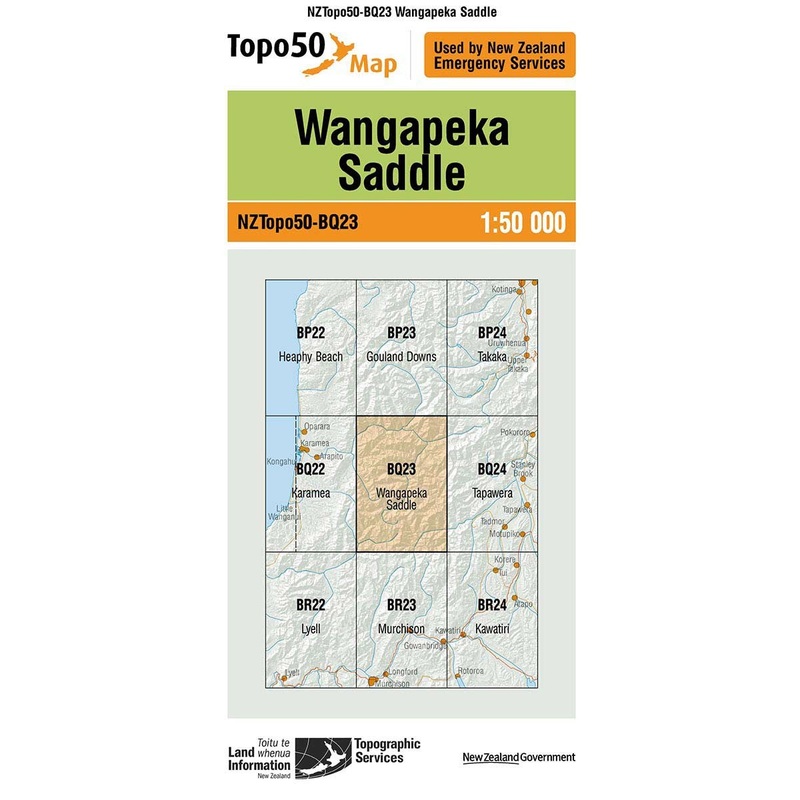 NZ Topo 50 Map BQ23 Wangapeka Saddle
