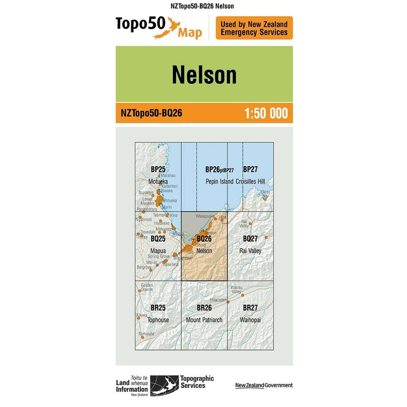 NZ Topo 50 Map BQ26 Nelson