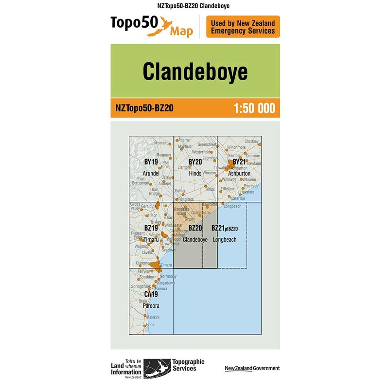 NZ Topo 50 Map BZ20 Clandeboye