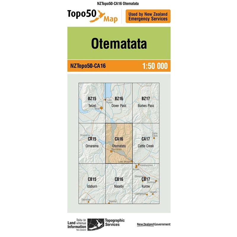 NZ Topo 50 Map CA16 Otematata
