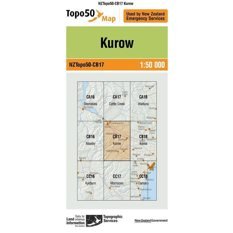 NZ Topo 50 Map CB17 Kurow