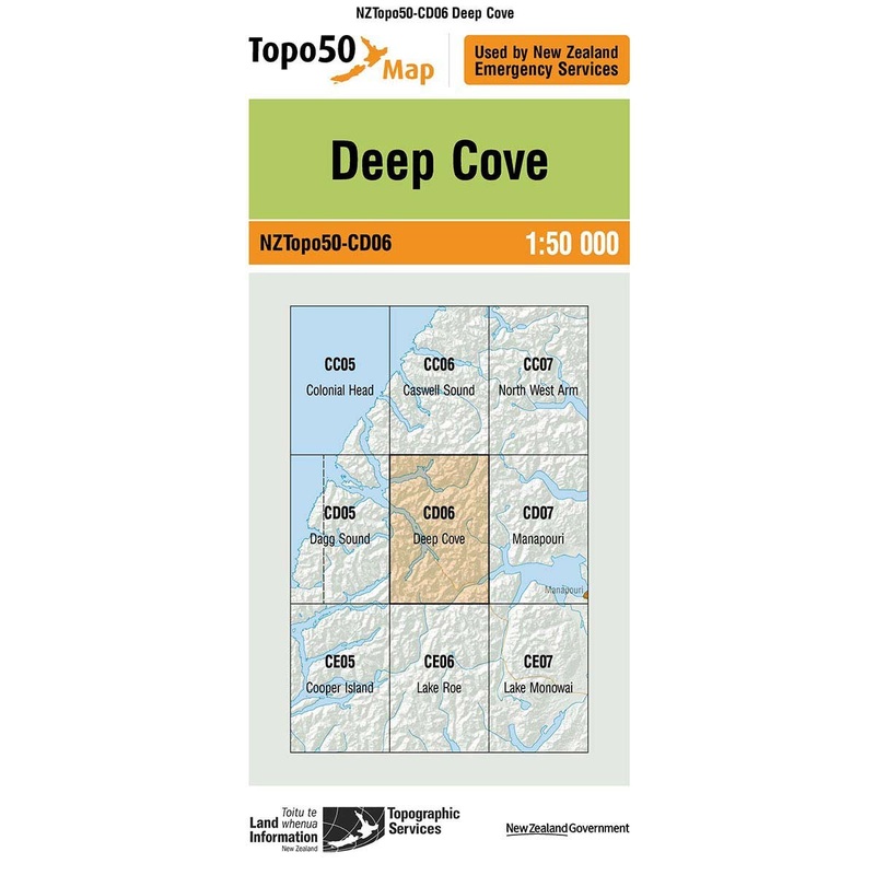 NZ Topo 50 Map CD06 Deep Cove