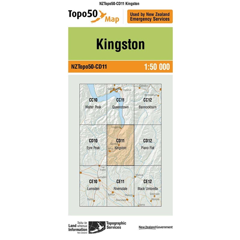 NZ Topo 50 Map CD11 Kingston