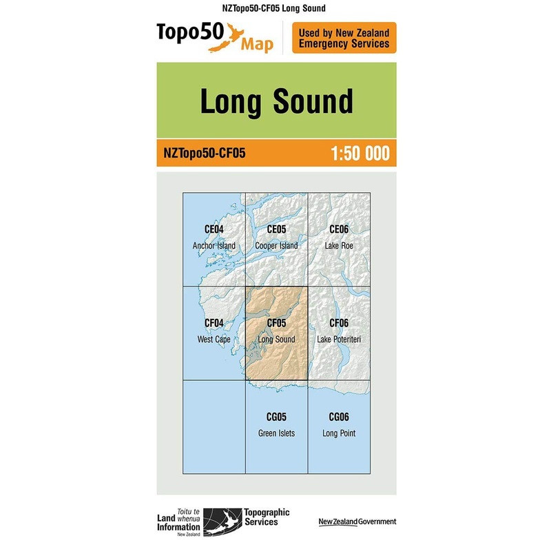 NZ Topo 50 Map CF05 Long Sound