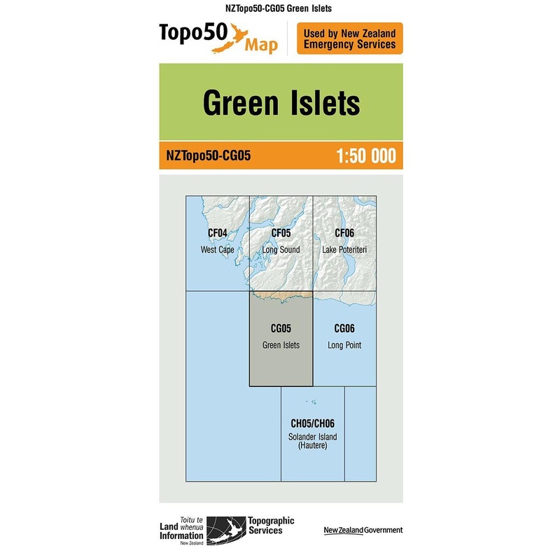 NZ Topo 50 Map CG05 Green Islets
